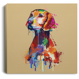 Hand Painted Vizsla Square Canvas .75in Frame