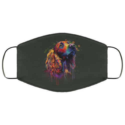 Hand painted cocker spaniel human Face Mask