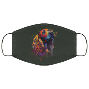 Hand painted cocker spaniel human Face Mask