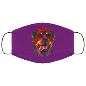 Hand painted rottweiler human Face Mask