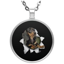 Load image into Gallery viewer, DACHSHUND 3D Circle Necklace