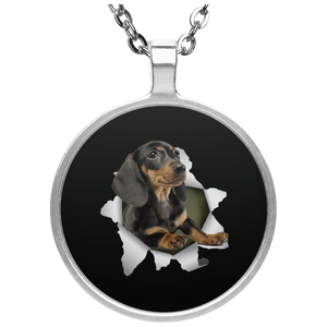 DACHSHUND 3D Circle Necklace