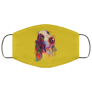 Hand painted bassethound human Face Mask