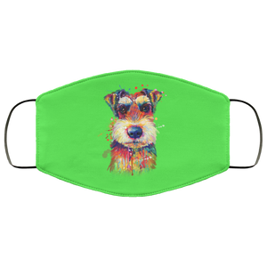 Hand painted Schnauzer human Face Mask