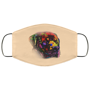 Hand painted rottweiler human Face Mask