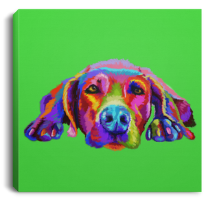 Hand Painted Weimaraners Square Canvas .75in Frame
