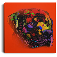 Load image into Gallery viewer, Hand Painted Rottweiler Square Canvas .75in Frame