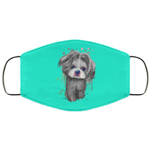 Load image into Gallery viewer, Hand painted 	Shih Tzu human Face Mask