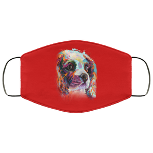 Hand painted cavalier human Face Mask