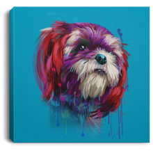 Load image into Gallery viewer, Hand Painted Shih Tzu Square Canvas .75in Frame