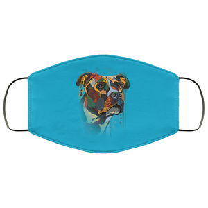 Hand painted pitbull human Face Mask