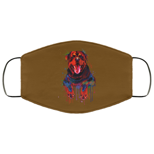 Hand painted rottweiler human Face Mask
