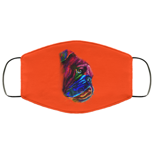 Hand painted Bull Dog human Face Mask