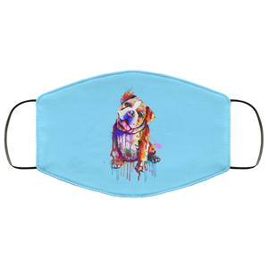 Hand painted Bull Dog human Face Mask