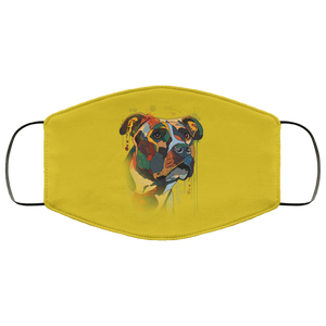 Hand painted pitbull human Face Mask