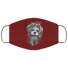 Load image into Gallery viewer, Hand painted 	Shih Tzu human Face Mask
