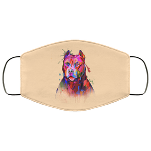 Hand painted pitbull human Face Mask