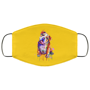 Hand painted Bull Dog human Face Mask
