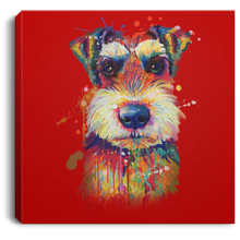 Load image into Gallery viewer, Hand Painted Schnauzer Square Canvas .75in Frame