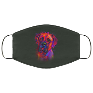 Hand painted Bullmastiff human Face Mask