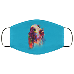 Hand painted bassethound human Face Mask