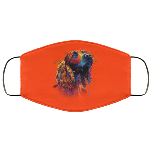 Hand painted cocker spaniel human Face Mask