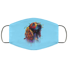 Load image into Gallery viewer, Hand painted cocker spaniel human Face Mask