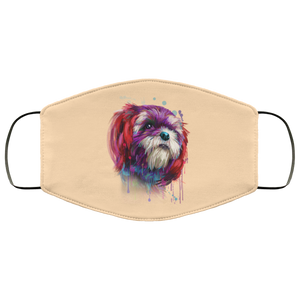 Hand painted Shih Tzu human Face Mask