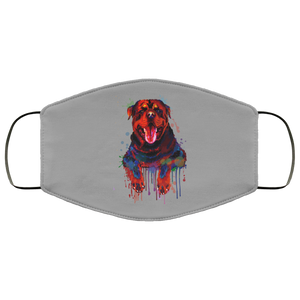 Hand painted rottweiler human Face Mask