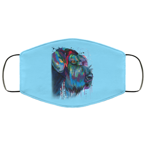 Hand painted Schnauzer human Face Mask