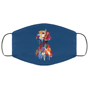 Hand painted vizsla human Face Mask