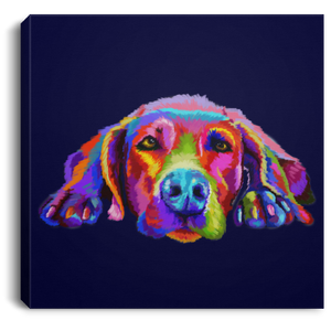 Hand Painted Weimaraners Square Canvas .75in Frame
