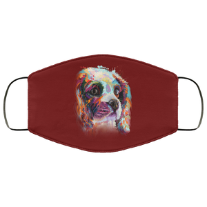 Hand painted cavalier human Face Mask