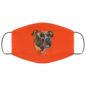 Hand painted pitbull human Face Mask