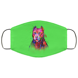 Hand painted pitbull human Face Mask