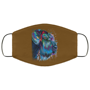 Hand painted Schnauzer human Face Mask