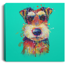Load image into Gallery viewer, Hand Painted Schnauzer Square Canvas .75in Frame