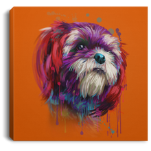 Load image into Gallery viewer, Hand Painted Shih Tzu Square Canvas .75in Frame