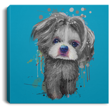 Load image into Gallery viewer, Hand Painted Shih Tzu Square Canvas .75in Frame