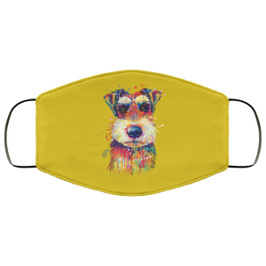 Hand painted Schnauzer human Face Mask