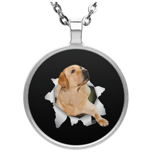LABRADOR RETRIEVER 3D Circle Necklace