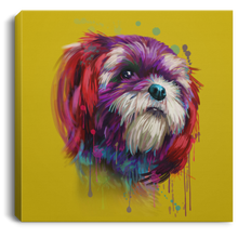 Load image into Gallery viewer, Hand Painted Shih Tzu Square Canvas .75in Frame