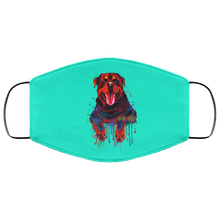 Load image into Gallery viewer, Hand painted rottweiler human Face Mask