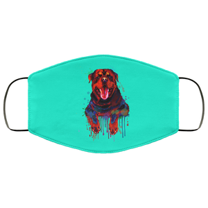 Hand painted rottweiler human Face Mask
