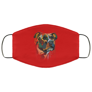 Hand painted pitbull human Face Mask