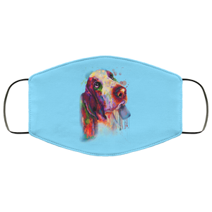 Hand painted bassethound human Face Mask