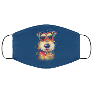 Hand painted Schnauzer human Face Mask