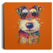 Load image into Gallery viewer, Hand Painted Schnauzer Square Canvas .75in Frame