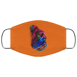 Hand painted Bull Dog human Face Mask