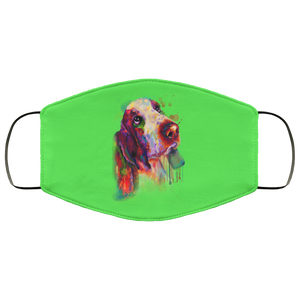 Hand painted bassethound human Face Mask